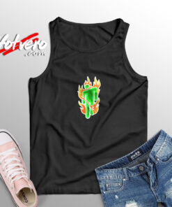 Billie Eilish Flaming Neon Official Logo Aesthetic Sleeveless Shirt