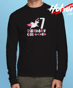 Birthday Girl I Corn Unicorn Long Sleeve T shirt