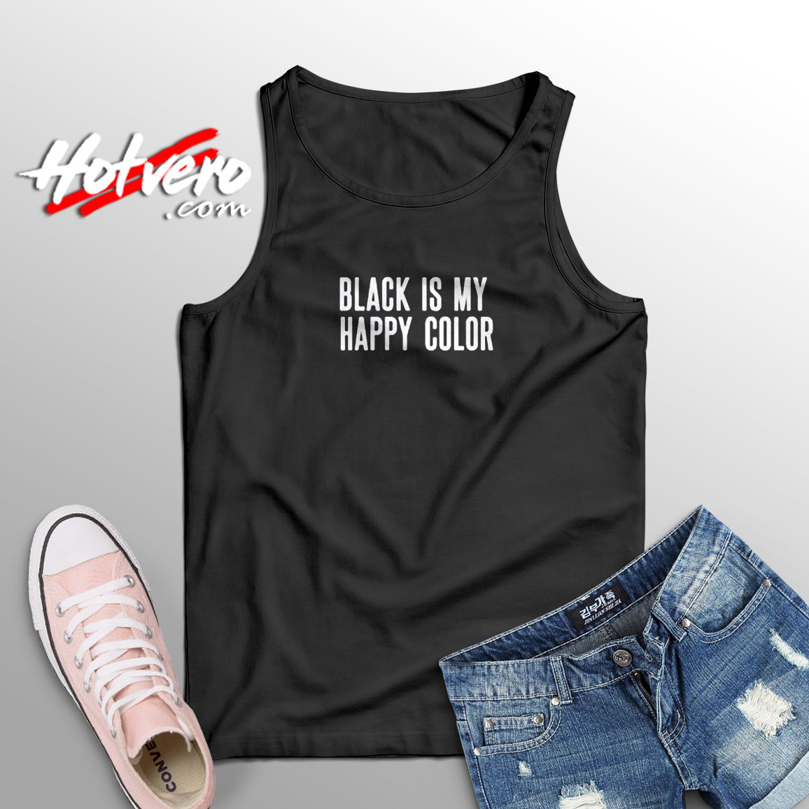 Black Is My Happy Color Aesthetic Sleeveless Shirt