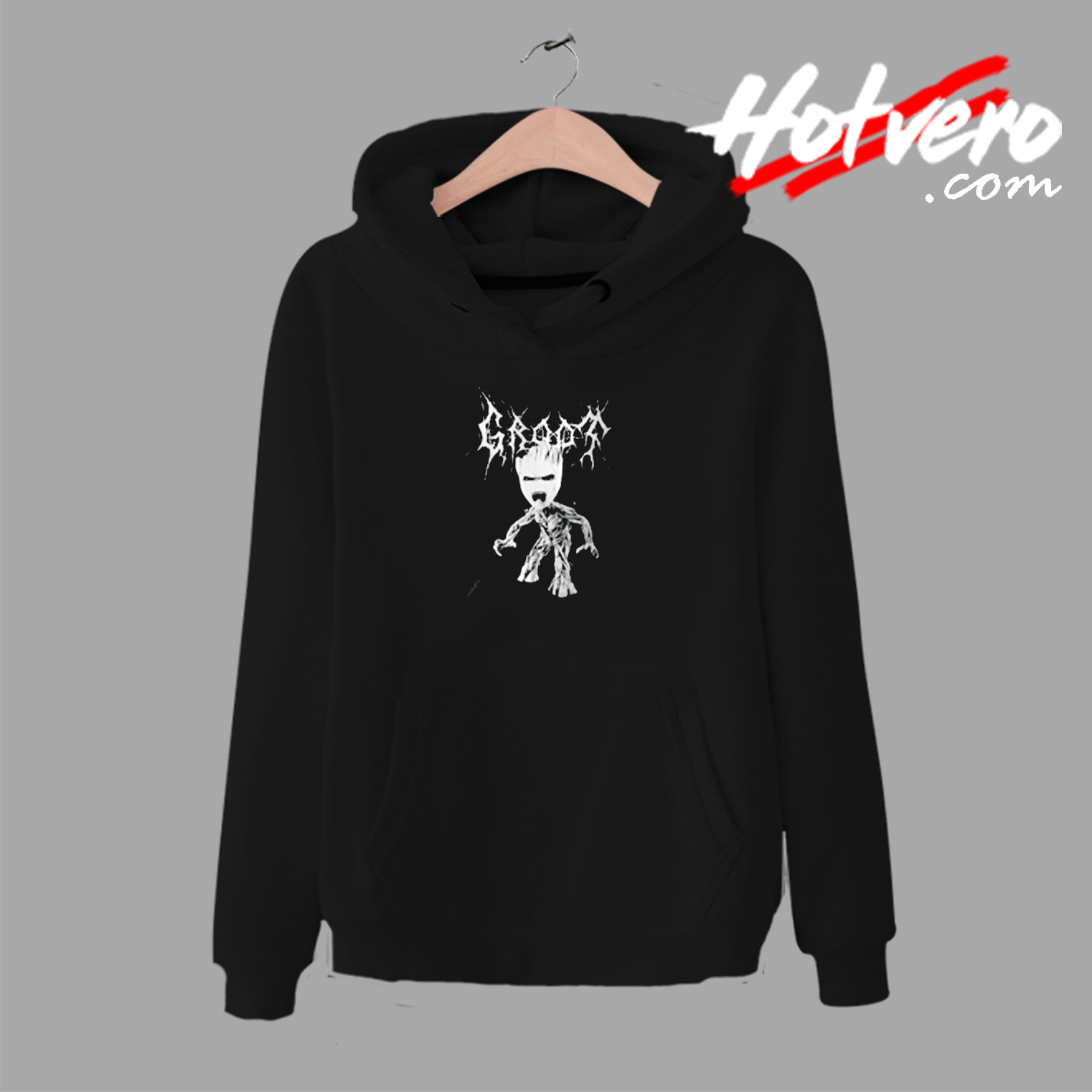 Black Metal Groot Guardians Of The Galaxy Urban Hoodie