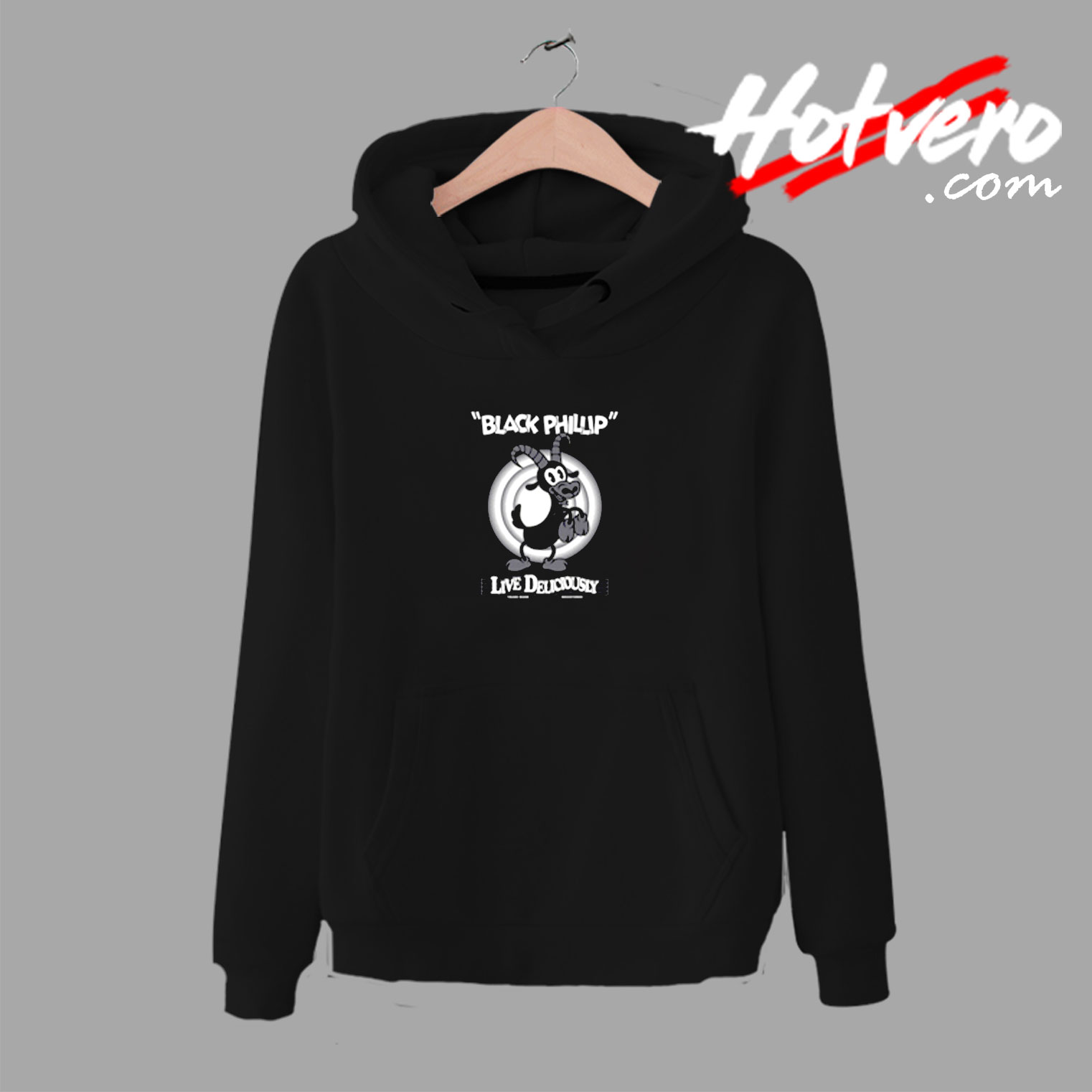 Black Phillip From The Witch Horror Cartoon Urban Hoodie