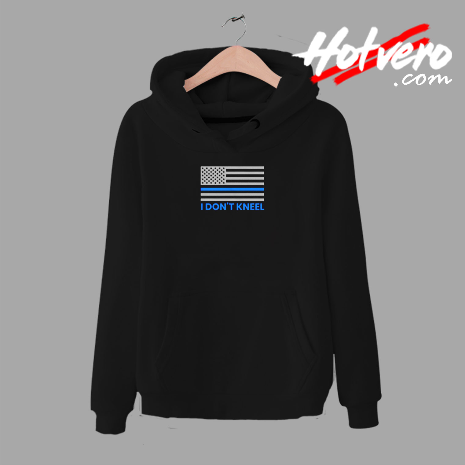 Blue Lives Matter Shirt I Don't Kneel American Flag Thin Blue Line Urban Hoodie