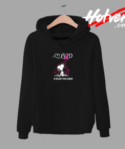 Breast Cancer Awareness My God Is Bigger Than Cancer Snoopy Urban Hoodie