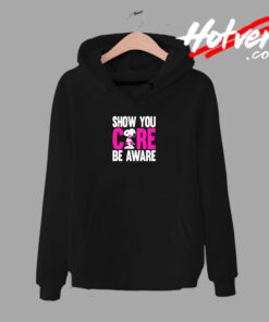 Breast Cancer Awareness Show You Care Be Aware Snoopy Urban Hoodie