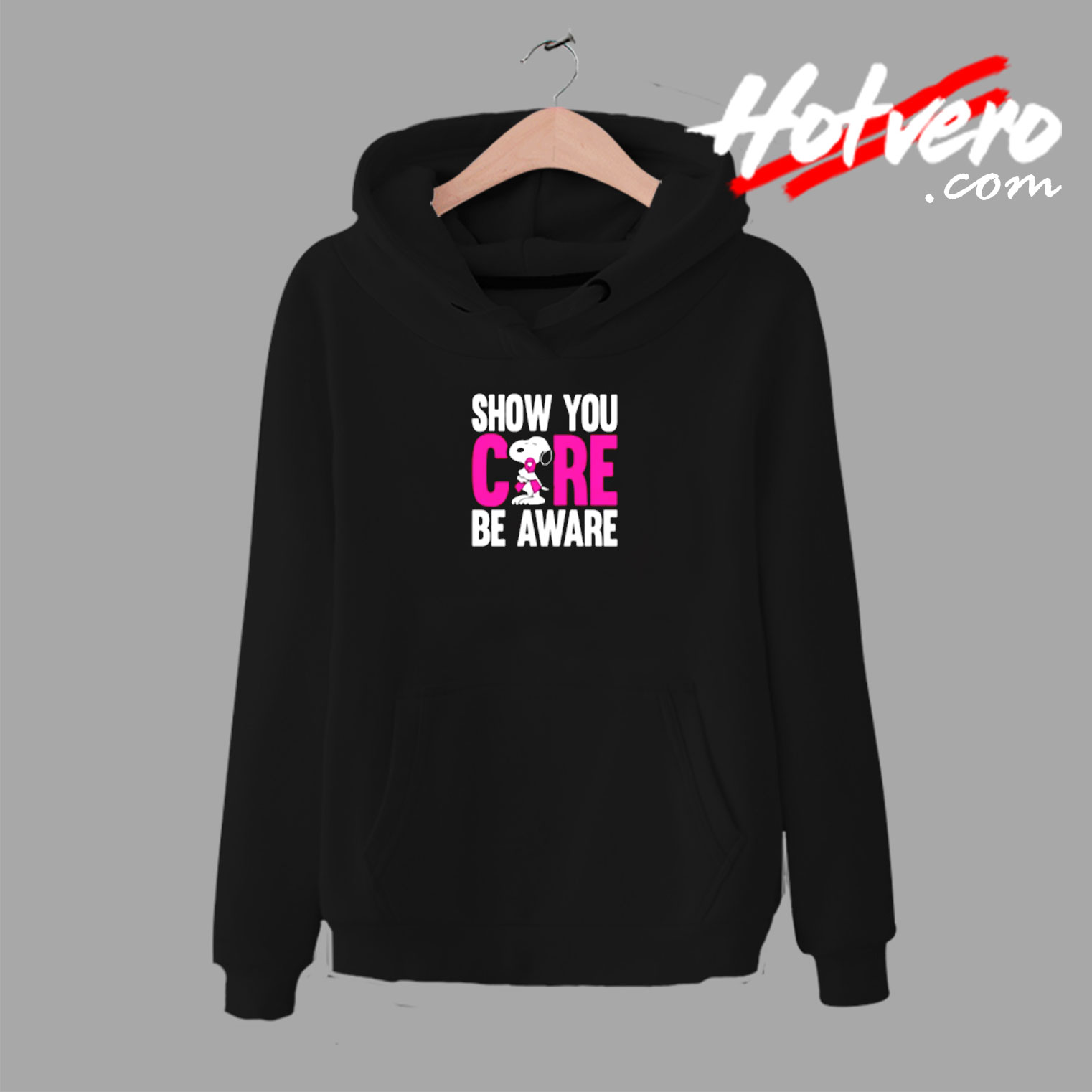 Breast Cancer Awareness Show You Care Be Aware Snoopy Urban Hoodie