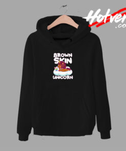Brown Skin Girl Melanin Unicorn Urban Hoodie