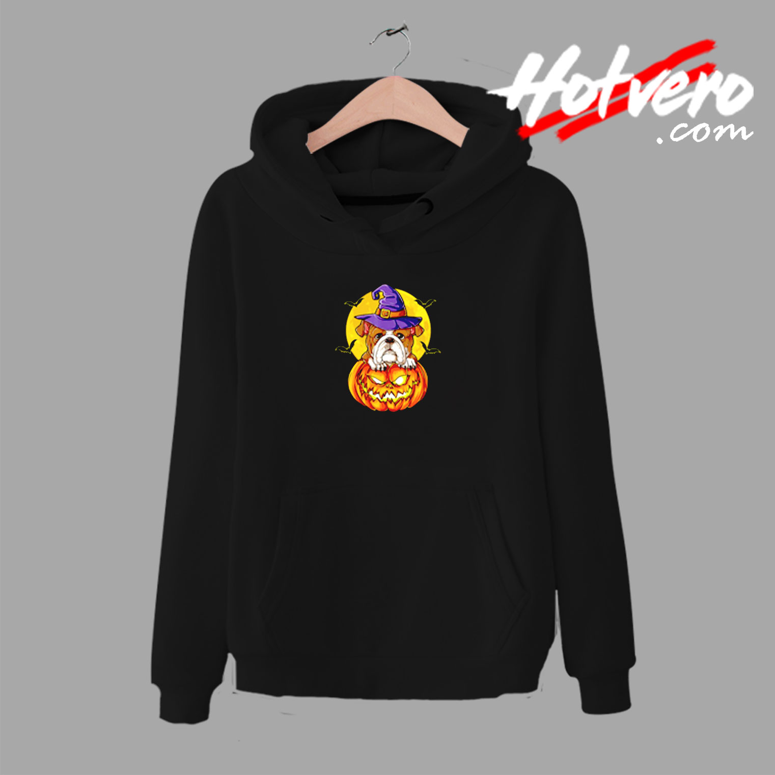 Bulldog Witch Pumpkin Halloween Urban Hoodie