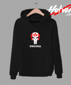 Canadian Qanon Punisher Skull Urban Hoodie