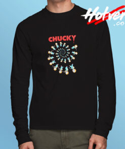 Child’s Play Spiral Of Scary Chucky Halloween Long Sleeve T shirt