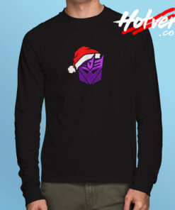 Christmas Santa Transformers Decepticon Long Sleeve T shirt