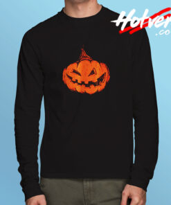 Creepy Pumpkin Jack O’ Lantern Halloween Long Sleeve T shirt