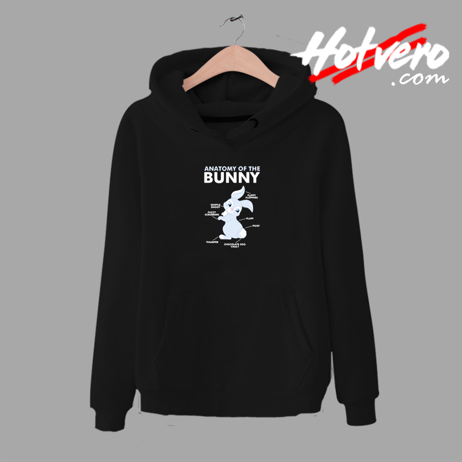 Cute Anatomy Of A Bunny Rabbit Urban Hoodie