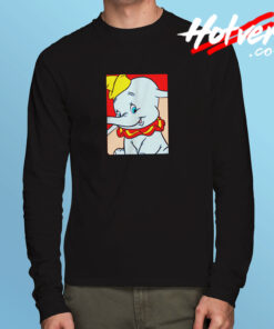 Cute Disney Dumbo Portrait Long Sleeve T shirt