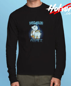 Cute Disney Hercules Pegasus Kanji Portrait Long Sleeve T shirt