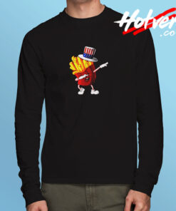 Dabbing Fries Usa Finger Chips Long Sleeve T shirt
