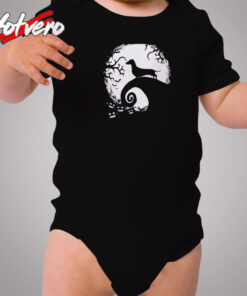 Dachshund And Moon Halloween Cozy Baby Onesies