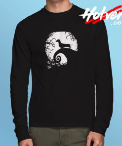 Dachshund And Moon Halloween Long Sleeve T shirt