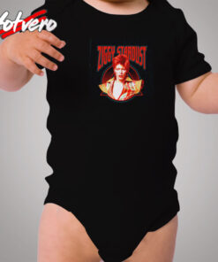 David Bowie Ziggy Stardust Photo Cozy Baby Onesies