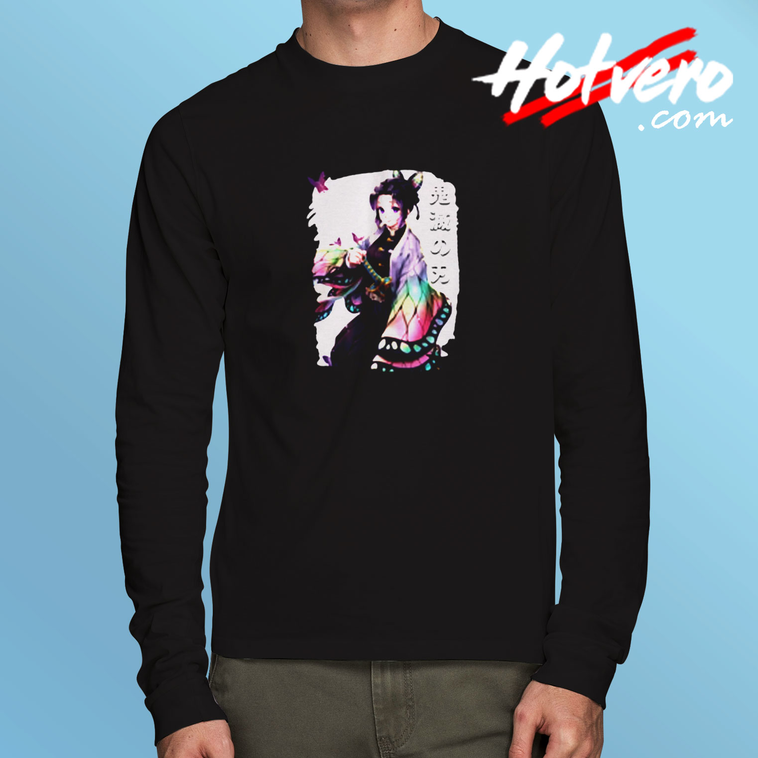 Demon Slayer Supernatural Anime Character Shinobu Kocho Long Sleeve T shirt