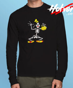 Disney Goofy Skeleton Halloween Long Sleeve T shirt
