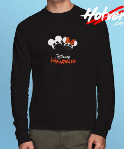 Disney Mickey And Minnie Halloween Quarantine Mask On Fun Together Holiday 007 Long Sleeve T shirt