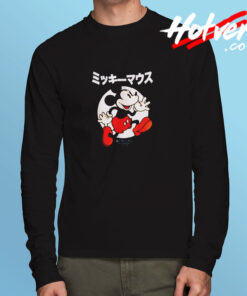 Disney Mickey Mouse And Friends Kanji Long Sleeve T shirt