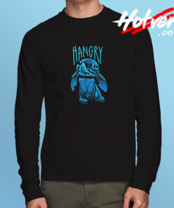 Disney Stitch Hangry Graphic Adult Long Sleeve T shirt