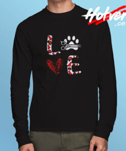 Dog Paw Love Long Sleeve T shirt