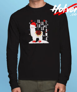 Fa La La Llama Santa Long Sleeve T shirt