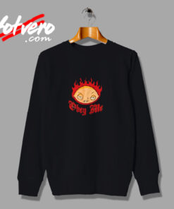 Family Guy Stewie Obey Me Flames Urban Sweatshirt