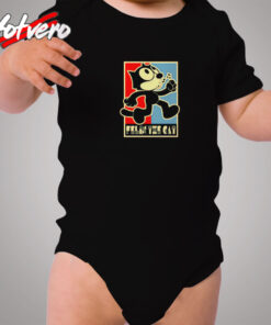 Felix The Cat Poster Funny Cartoon Cozy Baby Onesies