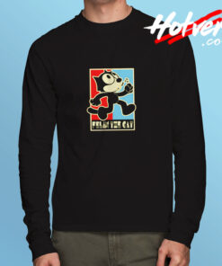 Felix The Cat Poster Funny Cartoon Long Sleeve T shirt