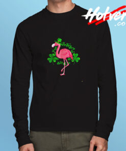 Flamingo St Patricks Day Long Sleeve T shirt