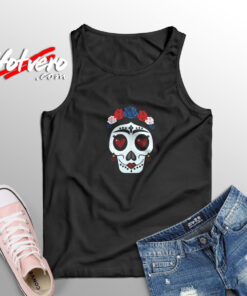 Flower Hearts Sugar Skull Aesthetic Sleeveless Shirt