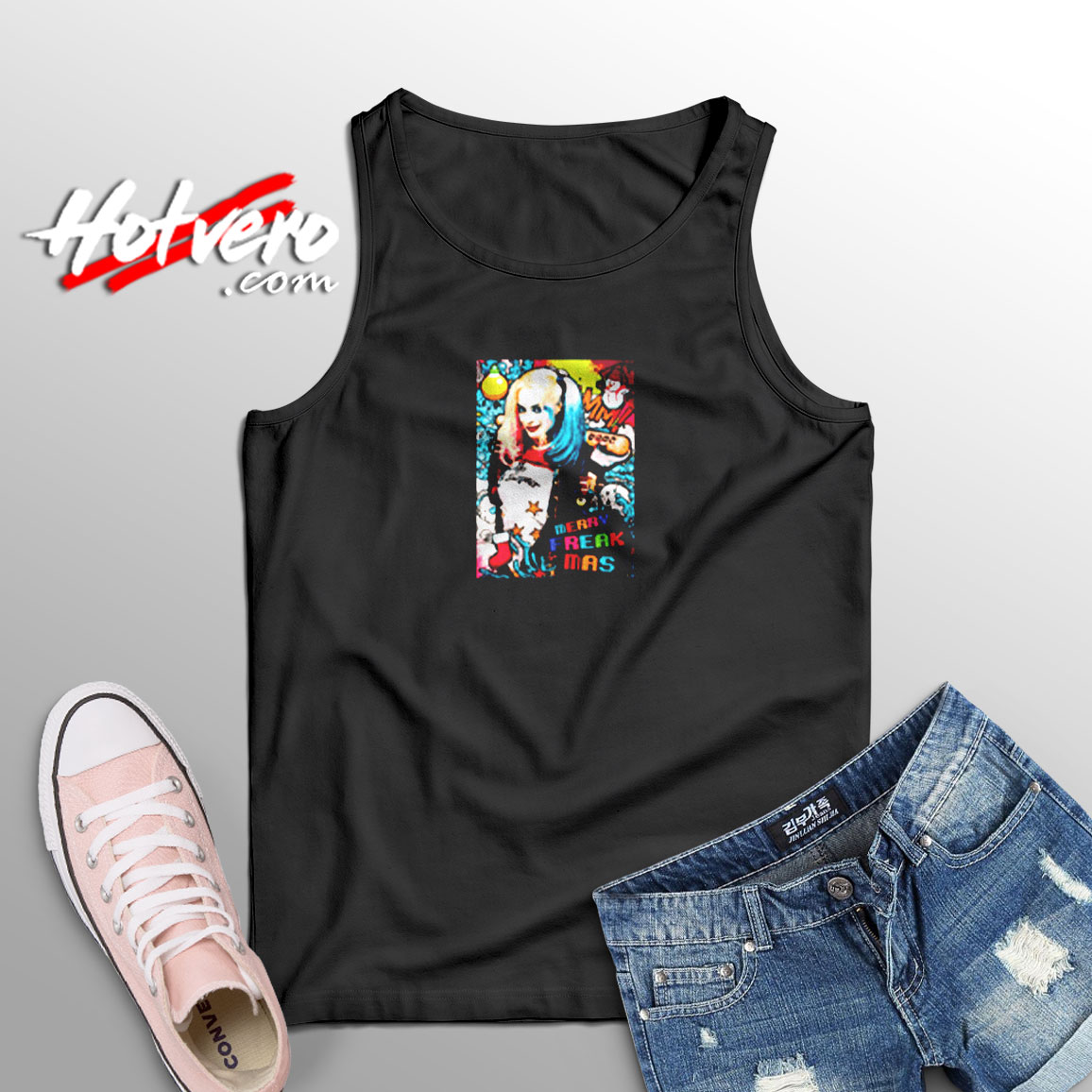 Fun Kult Batman Jocker Harley Quinn Aesthetic Sleeveless Shirt