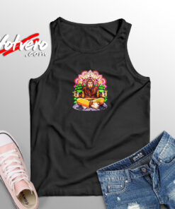 Funny Bigfoot Sasquatch Yoga Aesthetic Sleeveless Shirt