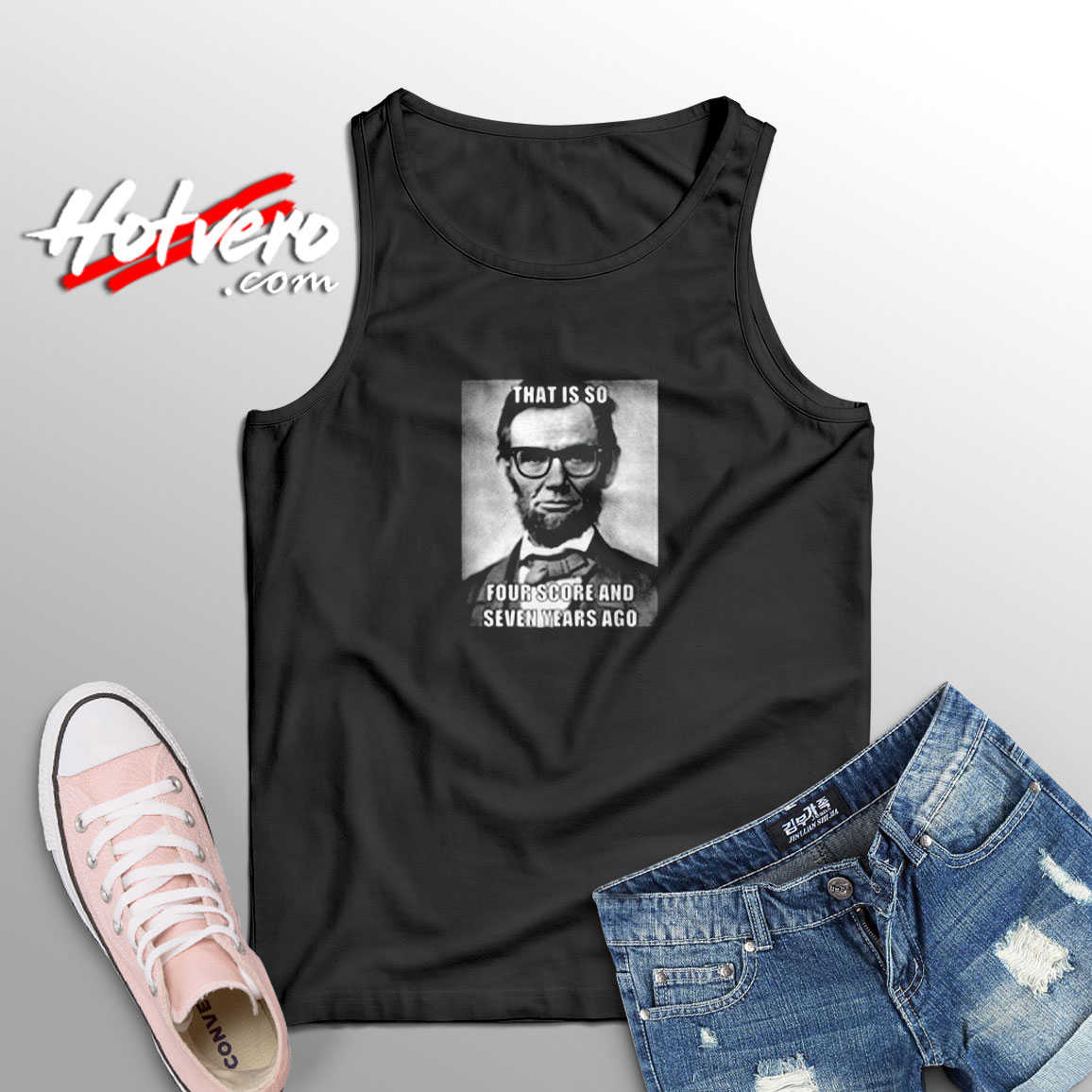 Funny Hipster Abraham Lincoln Aesthetic Sleeveless Shirt