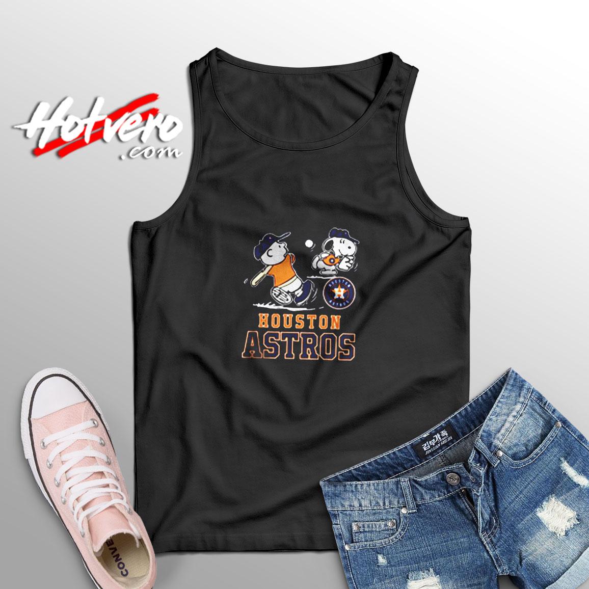 Funny Houston Charlie And Snoopy Baseball Aesthetic Sleeveless Shirt