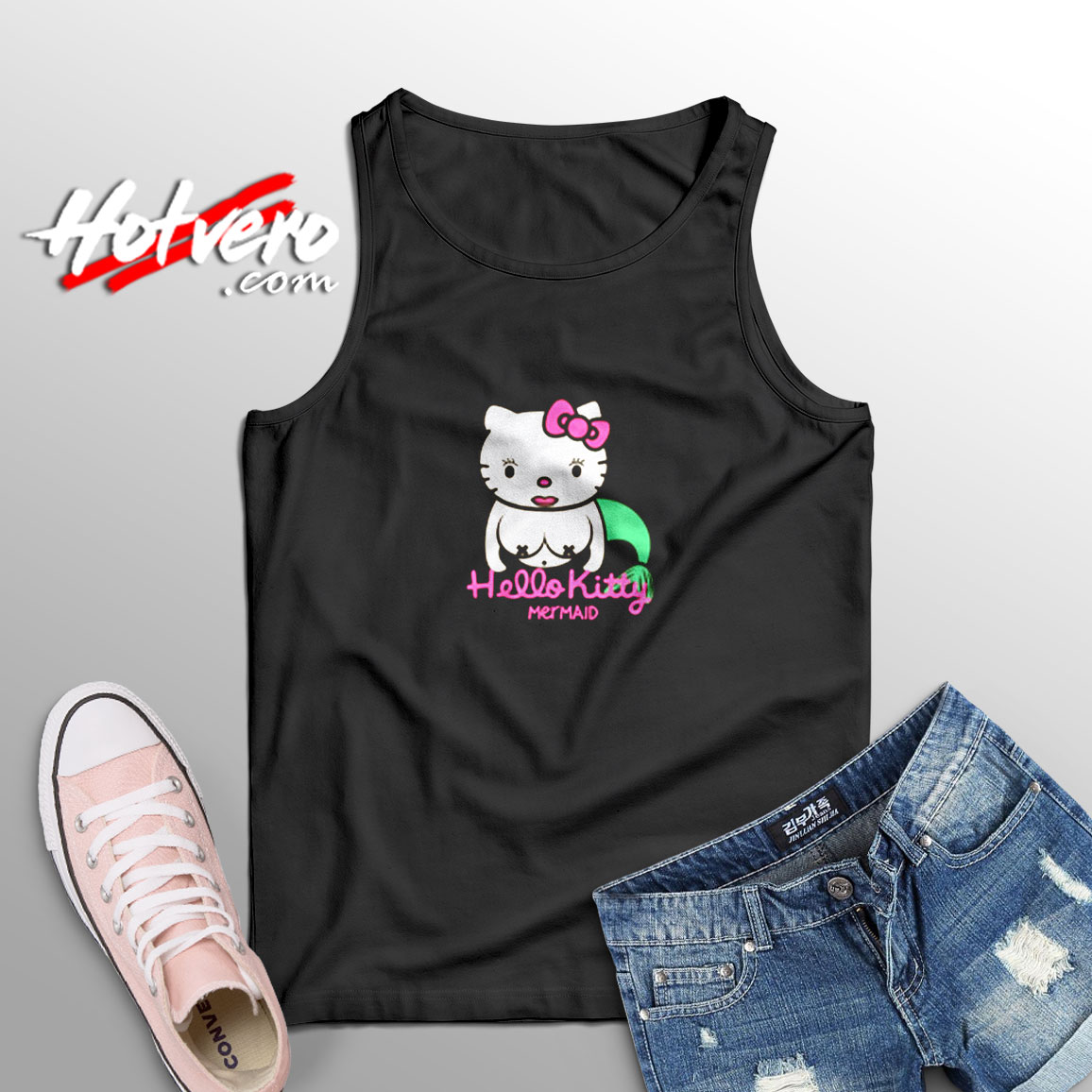 Funny Kitty Mermaid Aesthetic Sleeveless Shirt