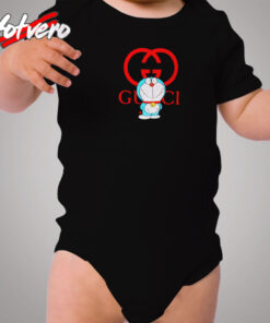 Funny Parody Doraemon X Gucci Cozy Baby Onesies