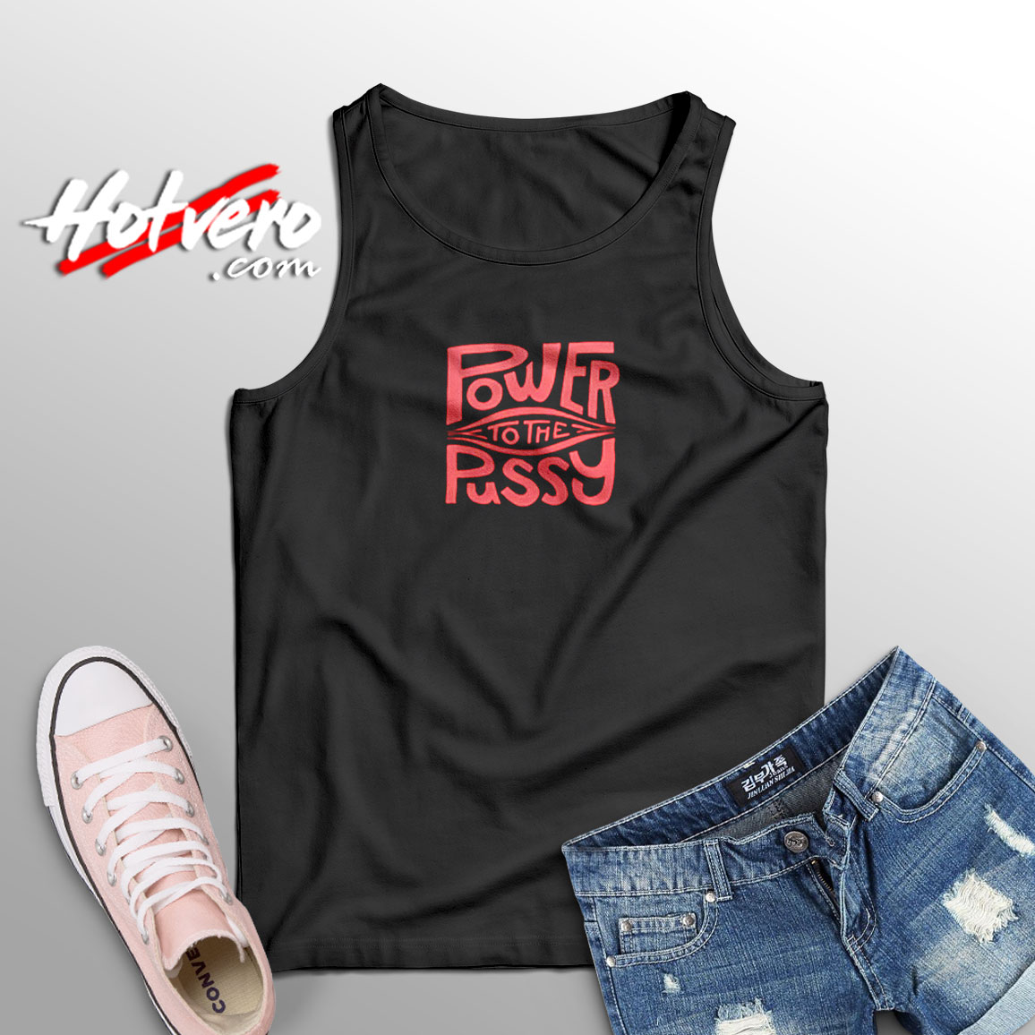 Funny Power To The Pussy Aesthetic Sleeveless Shirt