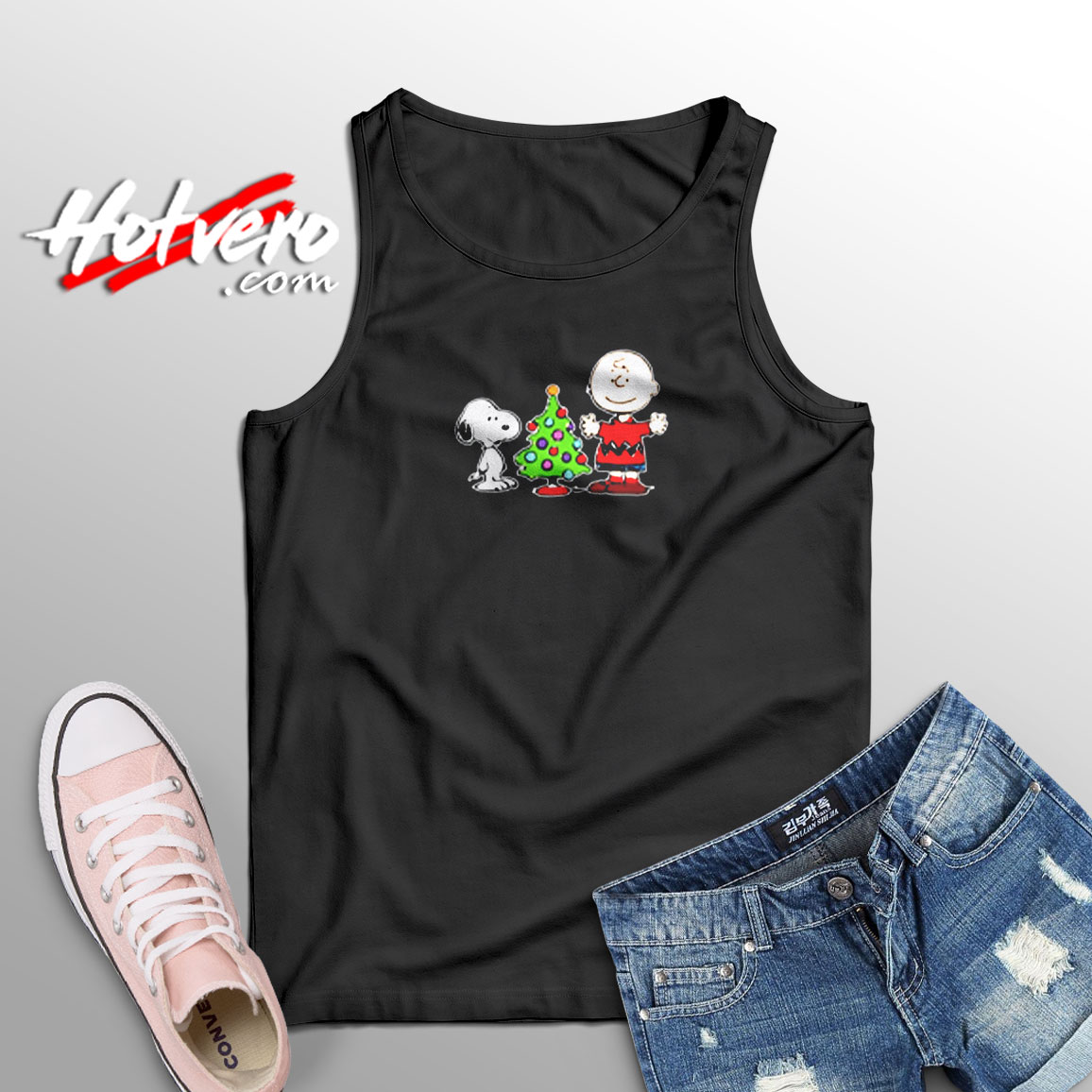 Funny Snoopy And Charlie Brown Christmas Aesthetic Sleeveless Shirt