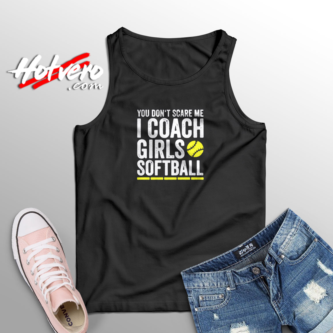 Funny Softball Coach Aesthetic Sleeveless Shirt