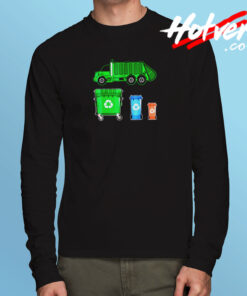 Garbage Truck With Dumpster Long Sleeve T shirt