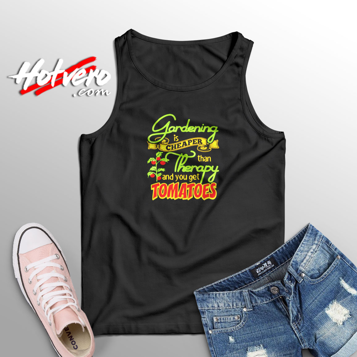 Gardening Is Cheaper Than Therapy You Get Tomatoes Aesthetic Sleeveless Shirt