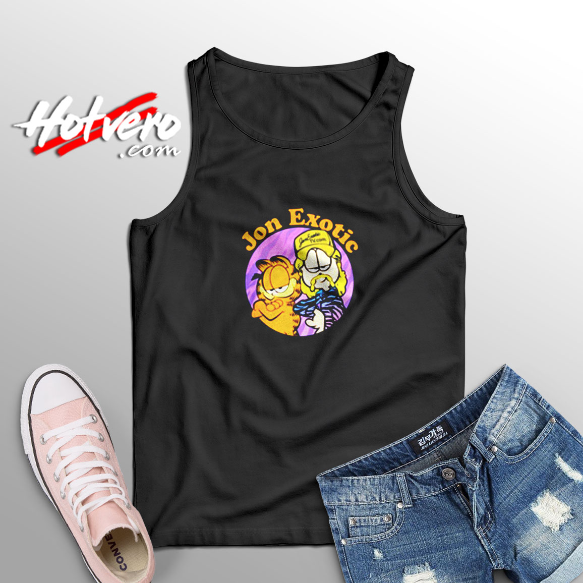 Garfield Cat And Tiger King Aesthetic Sleeveless Shirt