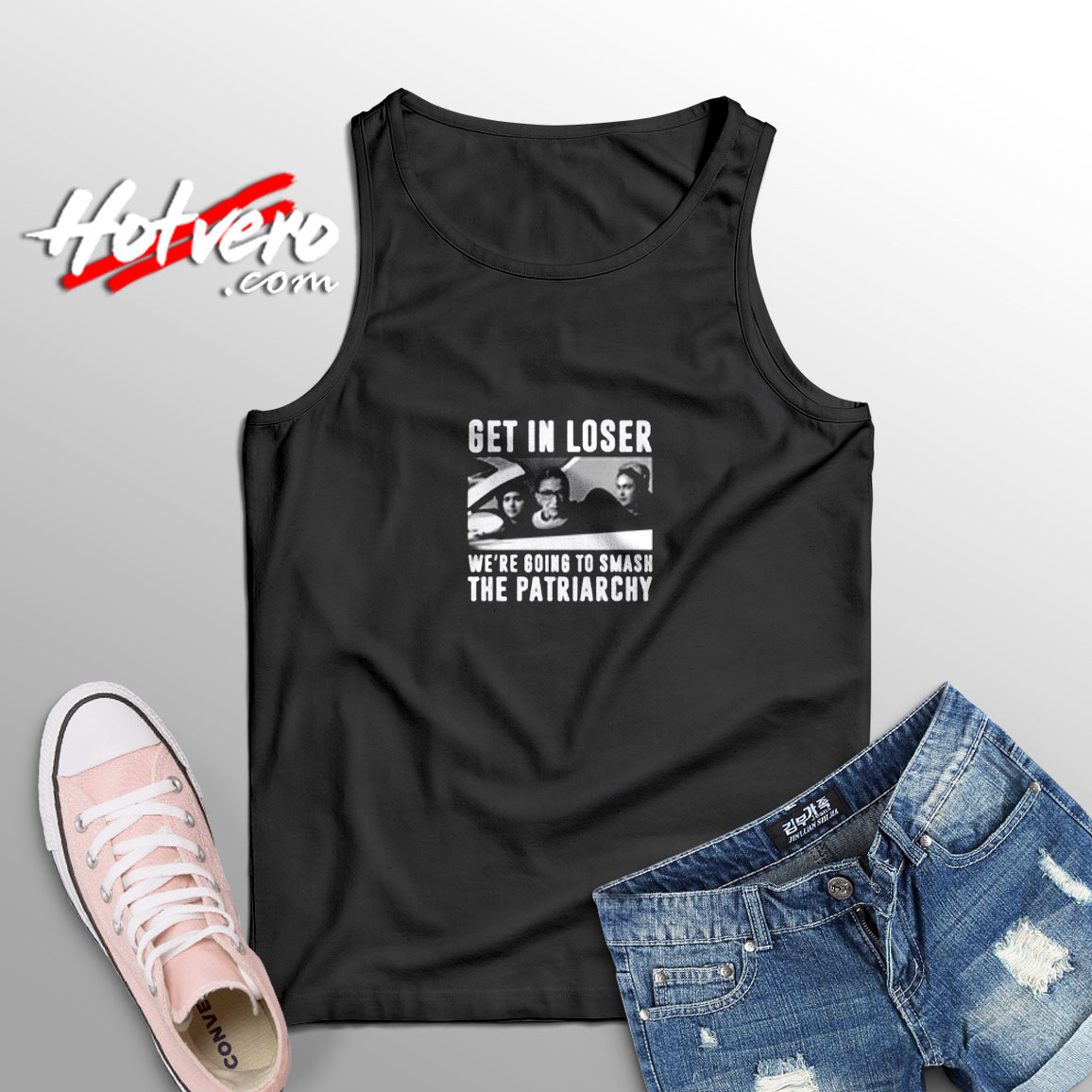 Get In Loser Smash The Patriarchy Unisex Aesthetic Sleeveless Shirt