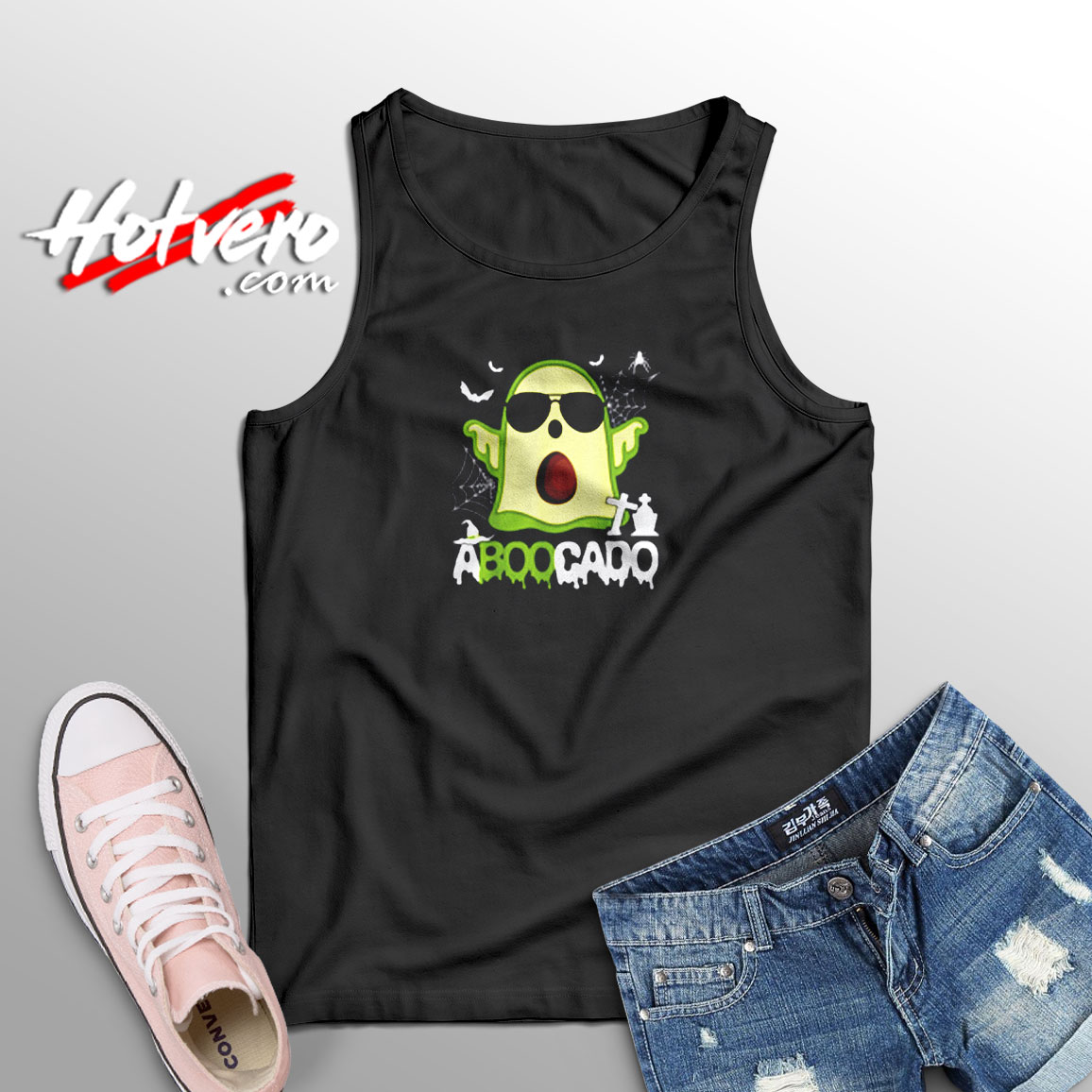 Ghost Boo Avocado Aesthetic Sleeveless Shirt