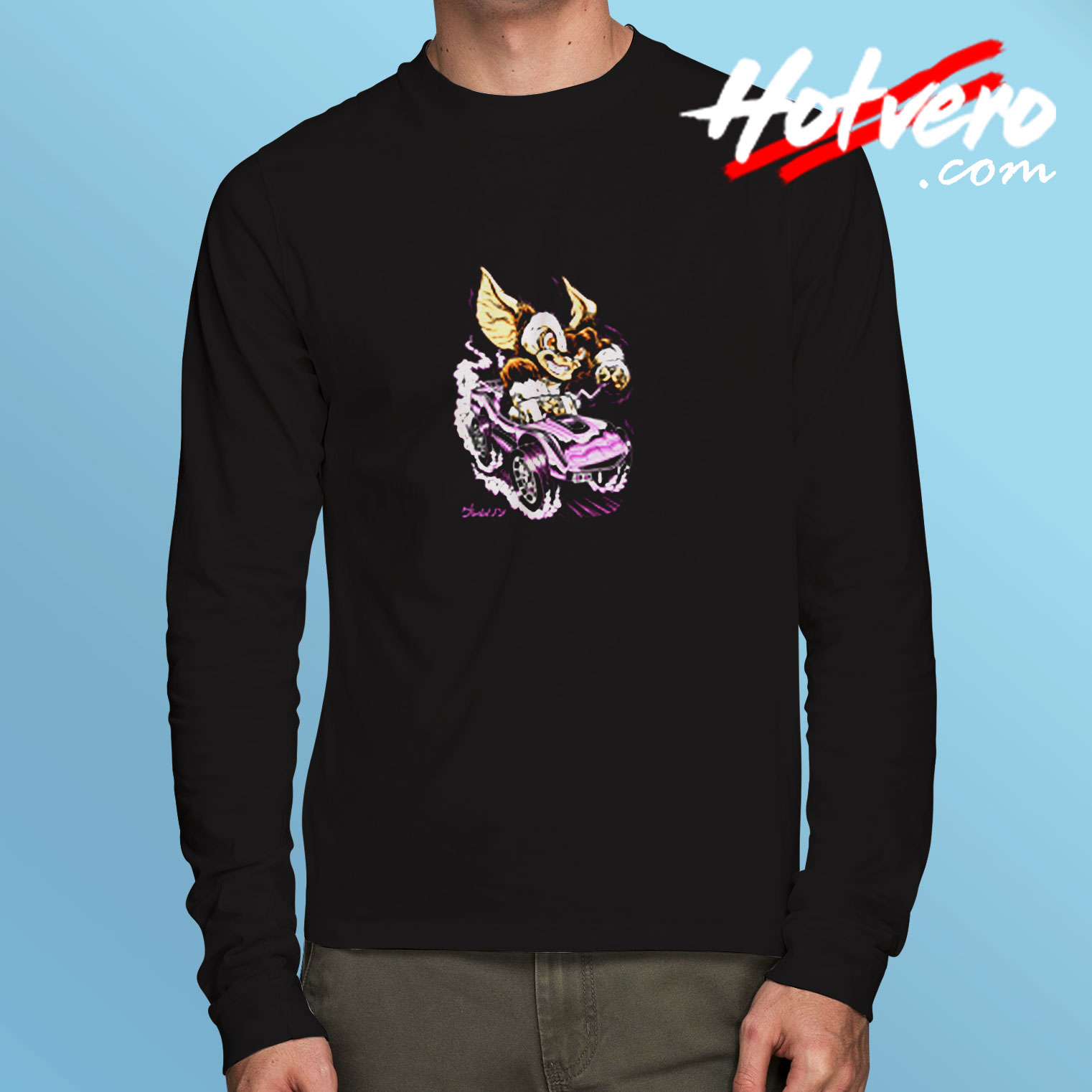 Gizmo Gremlins Psycho Rat Fink Parody Long Sleeve T shirt
