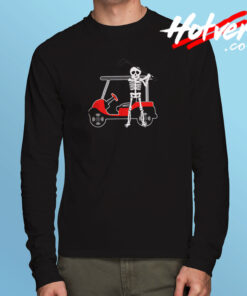 Golfer Skeleton Long Sleeve T shirt